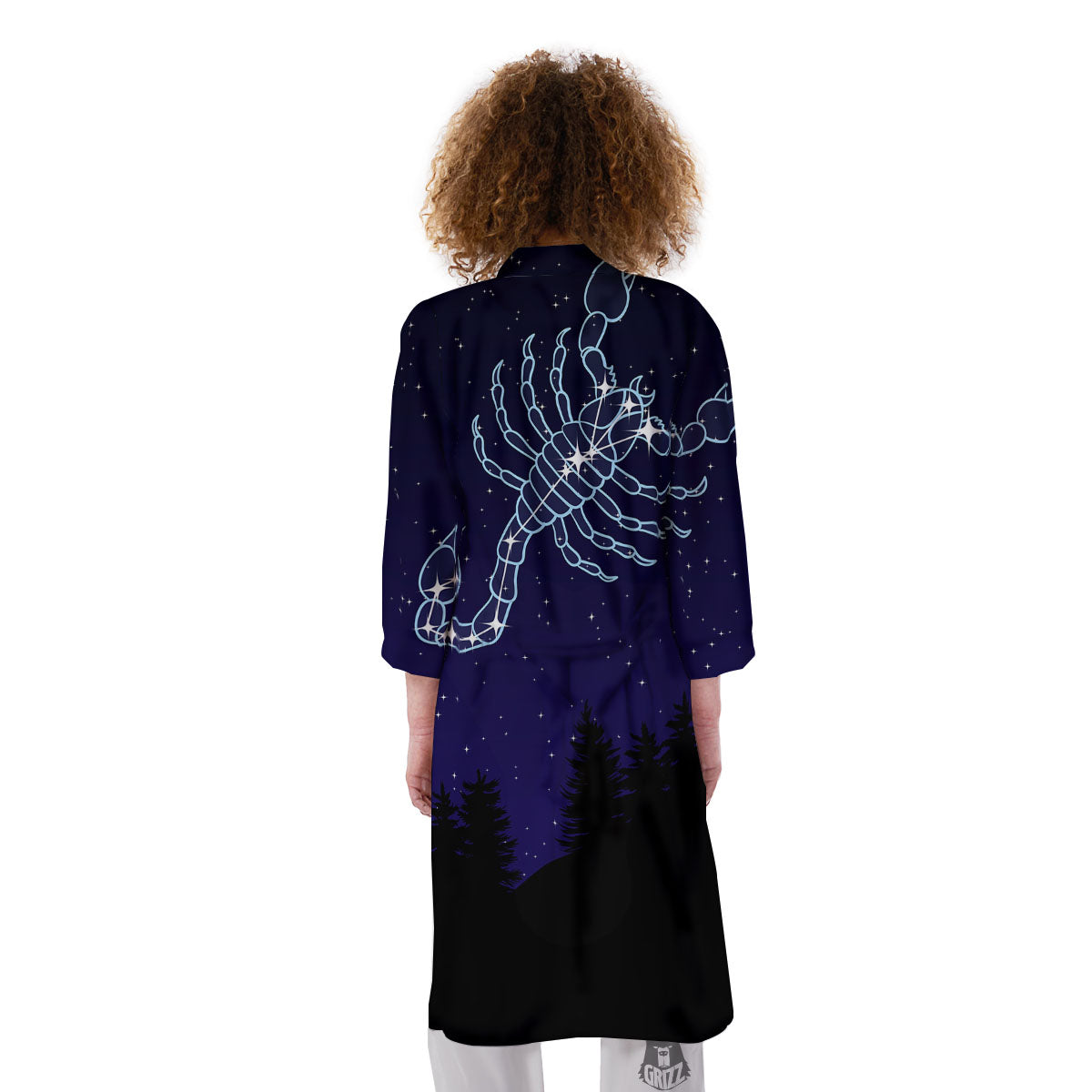 Constellation Scorpio Print Kimono-grizzshop