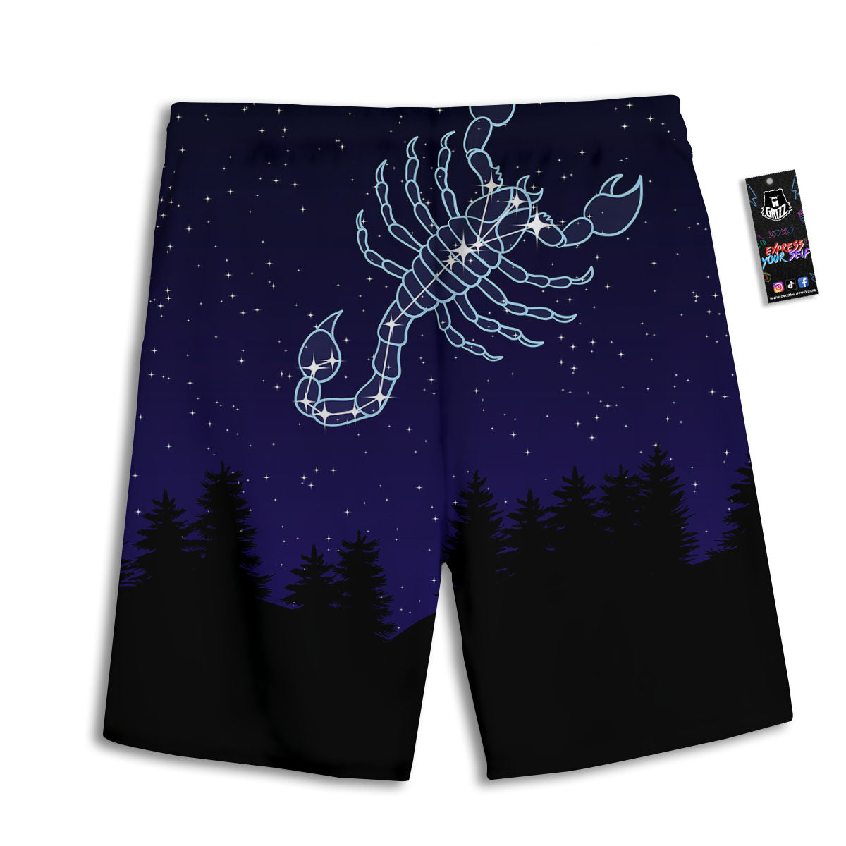 Constellation Scorpio Print Men's Athletic Shorts
