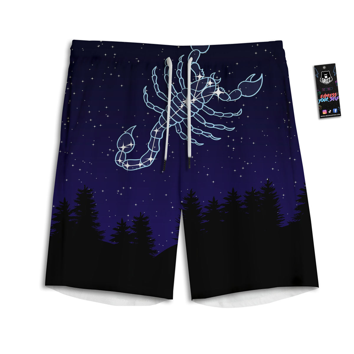 Constellation Scorpio Print Men's Athletic Shorts