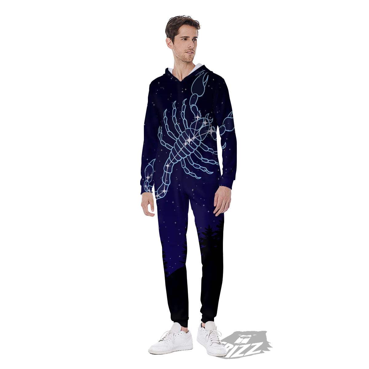 Constellation Scorpio Print Men's Jumpsuit-grizzshop