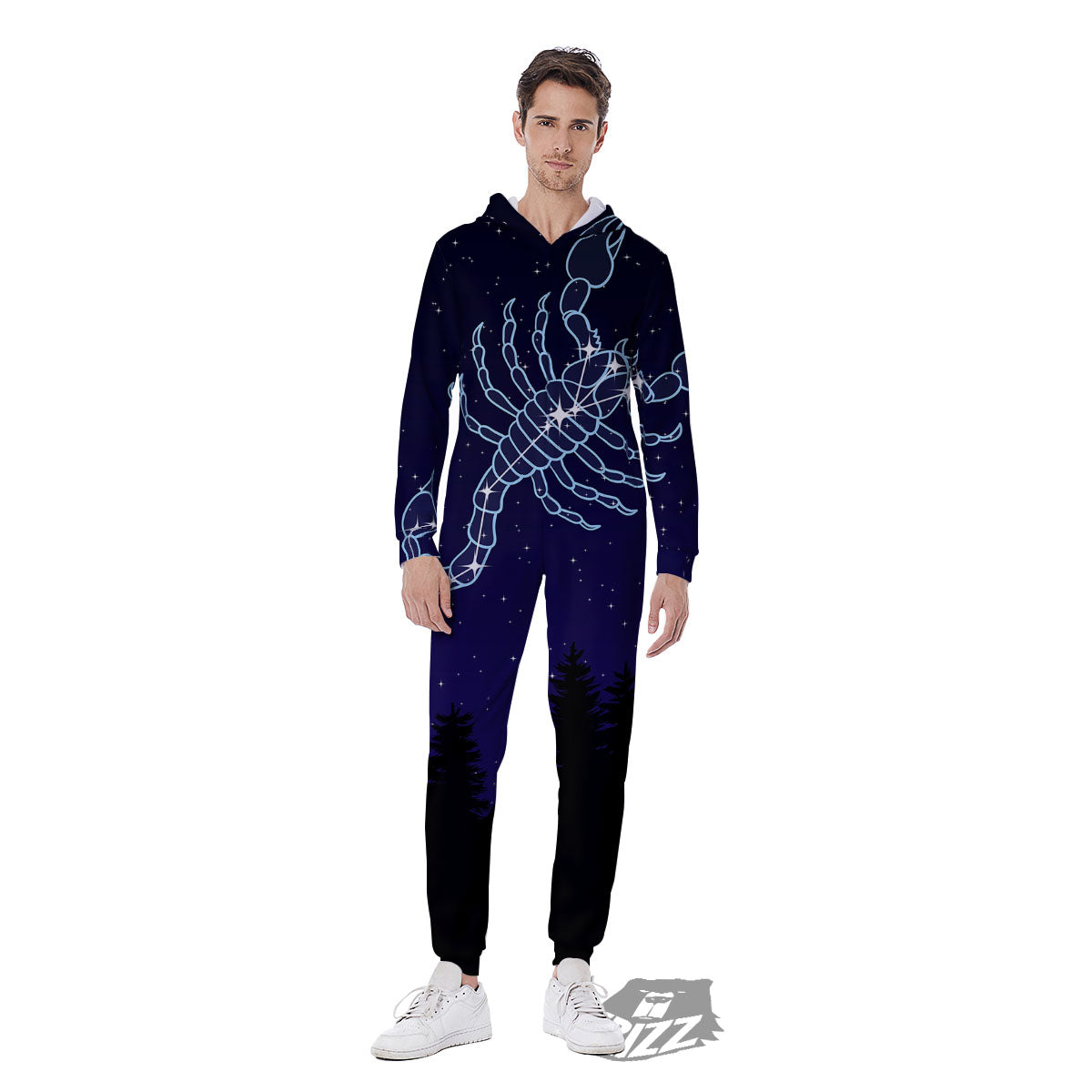 Constellation Scorpio Print Men's Jumpsuit-grizzshop