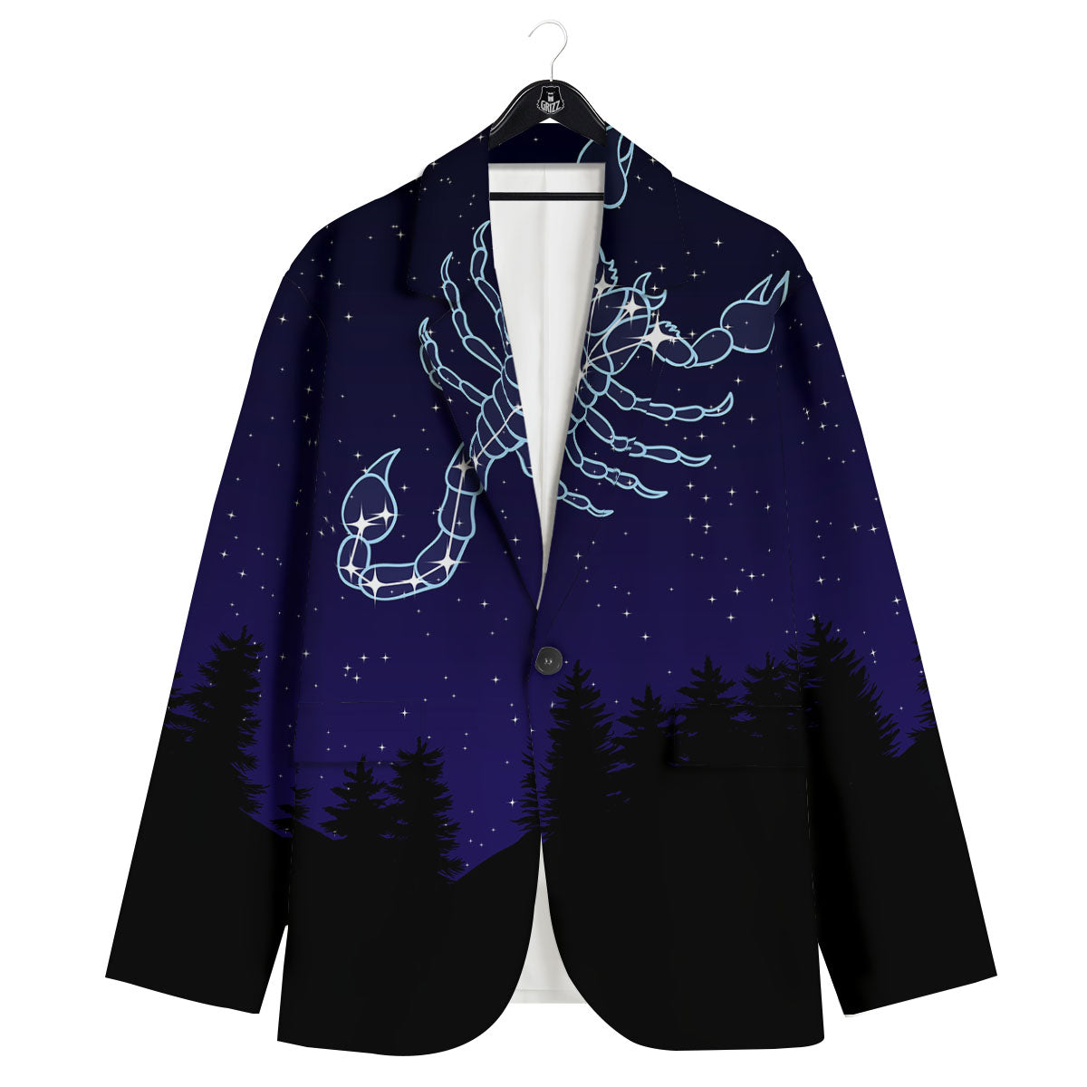 Constellation Scorpio Print Men's Sport Coat-grizzshop