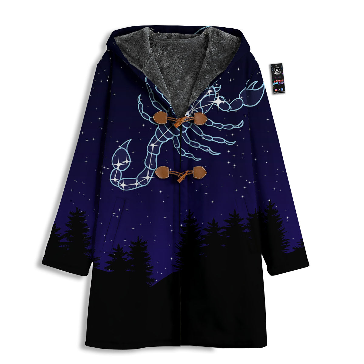 Constellation Scorpio Print Men's Windbreaker Jacket-grizzshop