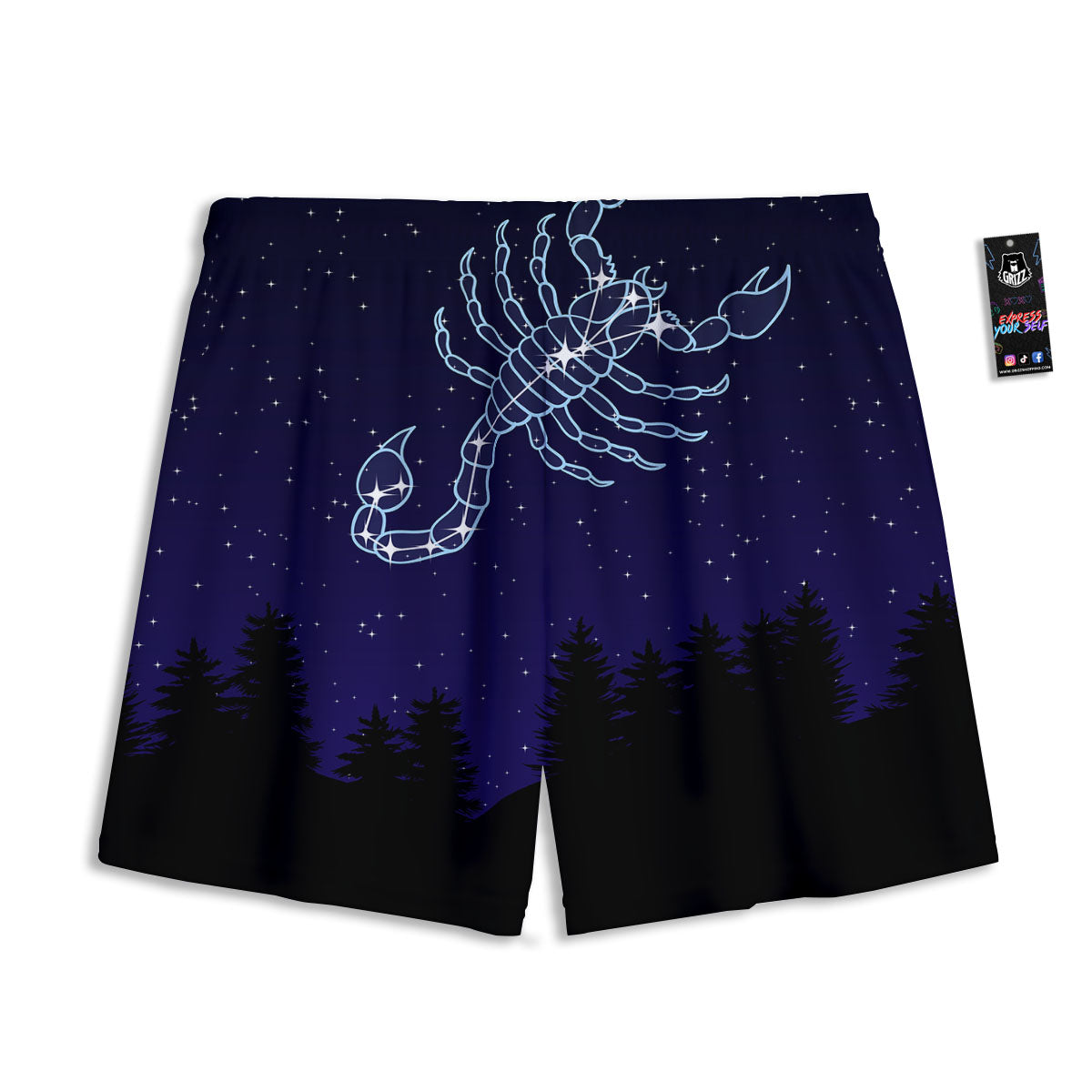 Constellation Scorpio Print Mesh Shorts