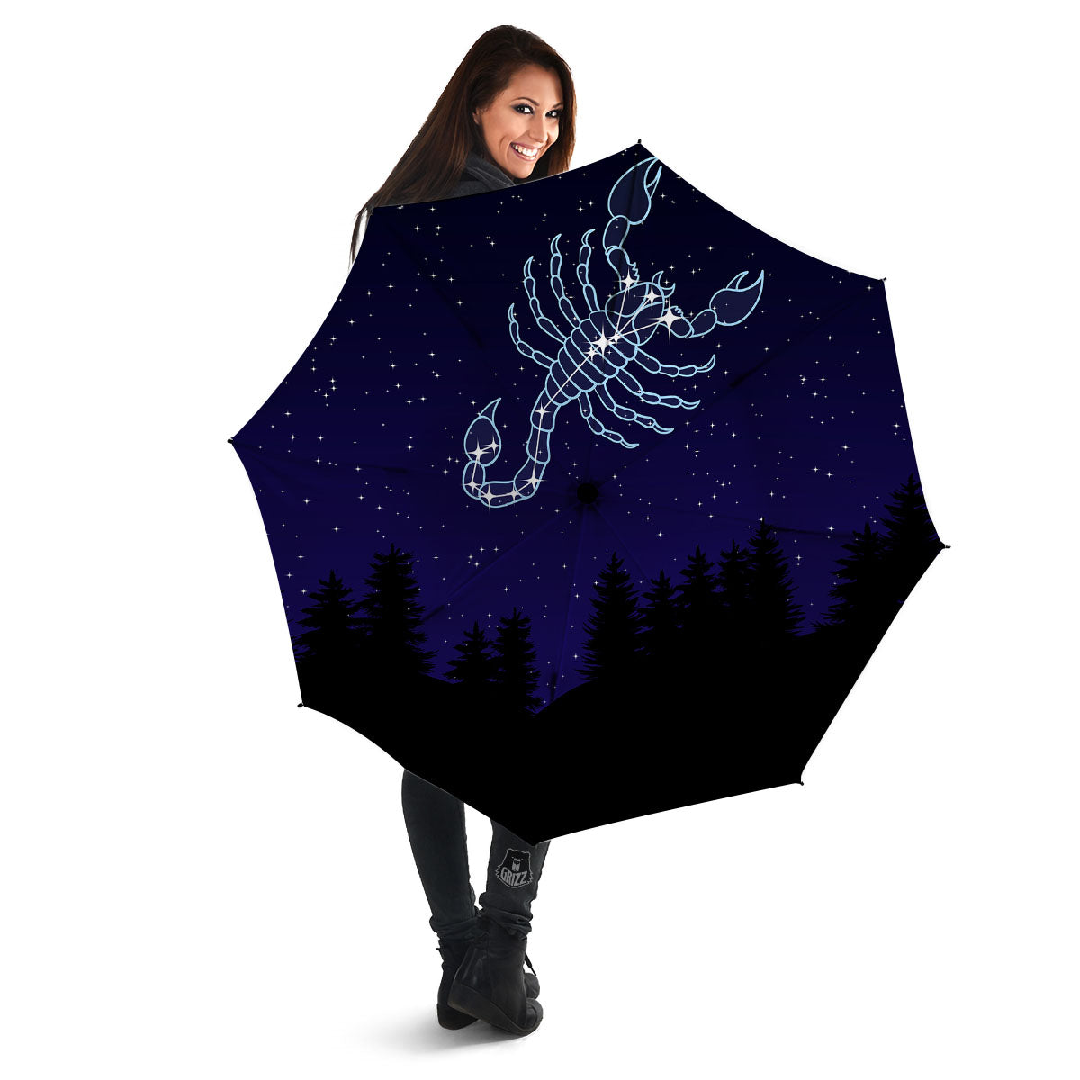 Constellation Scorpio Print Umbrella-grizzshop