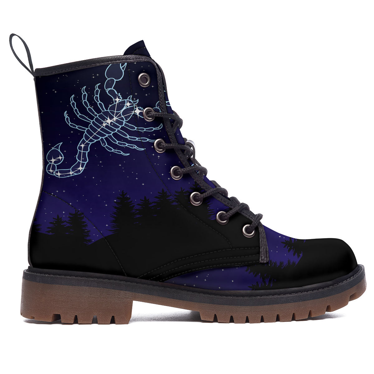Constellation Scorpio Print Work Boots-grizzshop