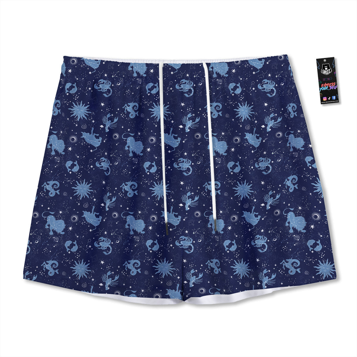 Dolphins In The Ocean Cute Print Pattern Mesh Shorts