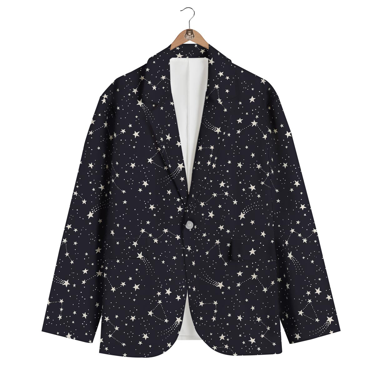 Constellation Star Print Pattern Men's Blazer-grizzshop