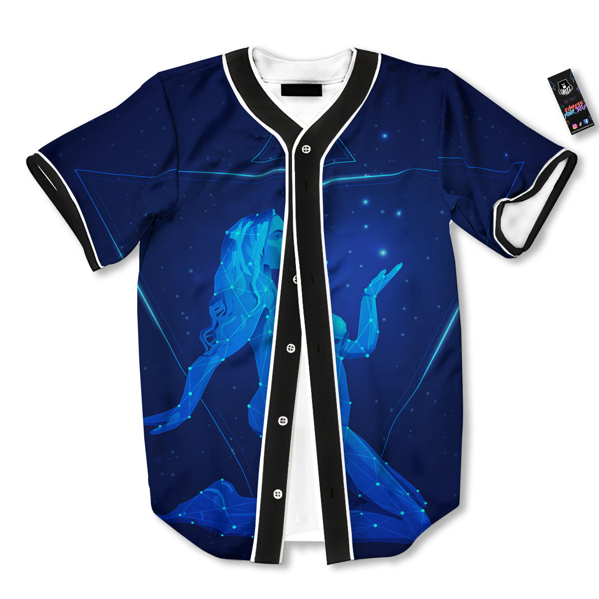 Constellation Virgo Print Baseball Jersey-grizzshop