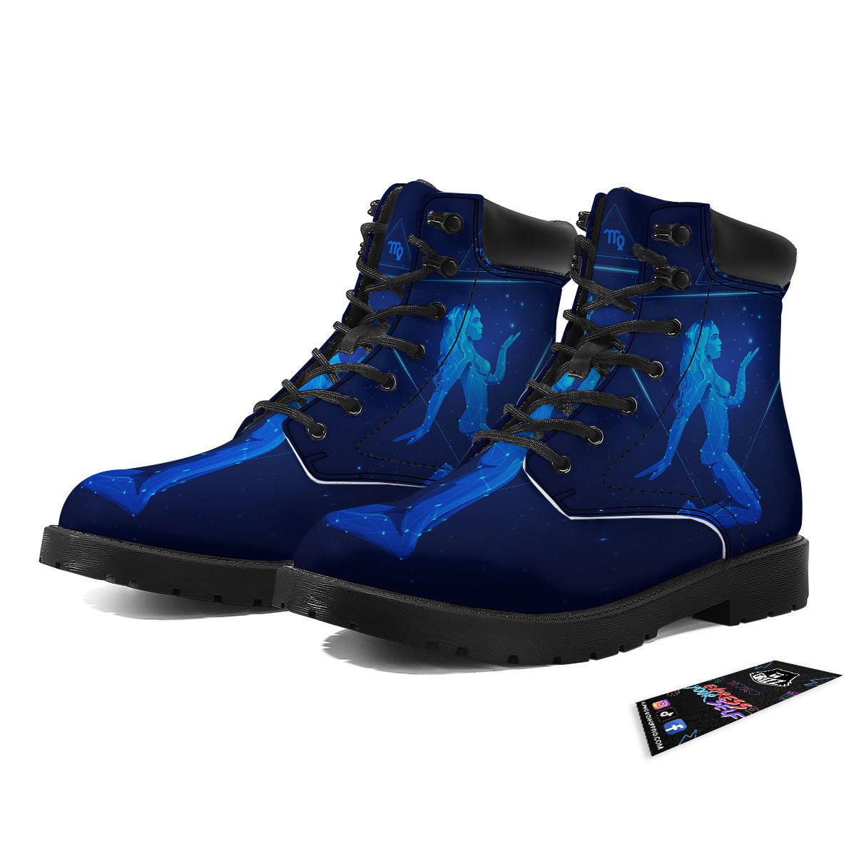 Constellation Virgo Print Boots-grizzshop