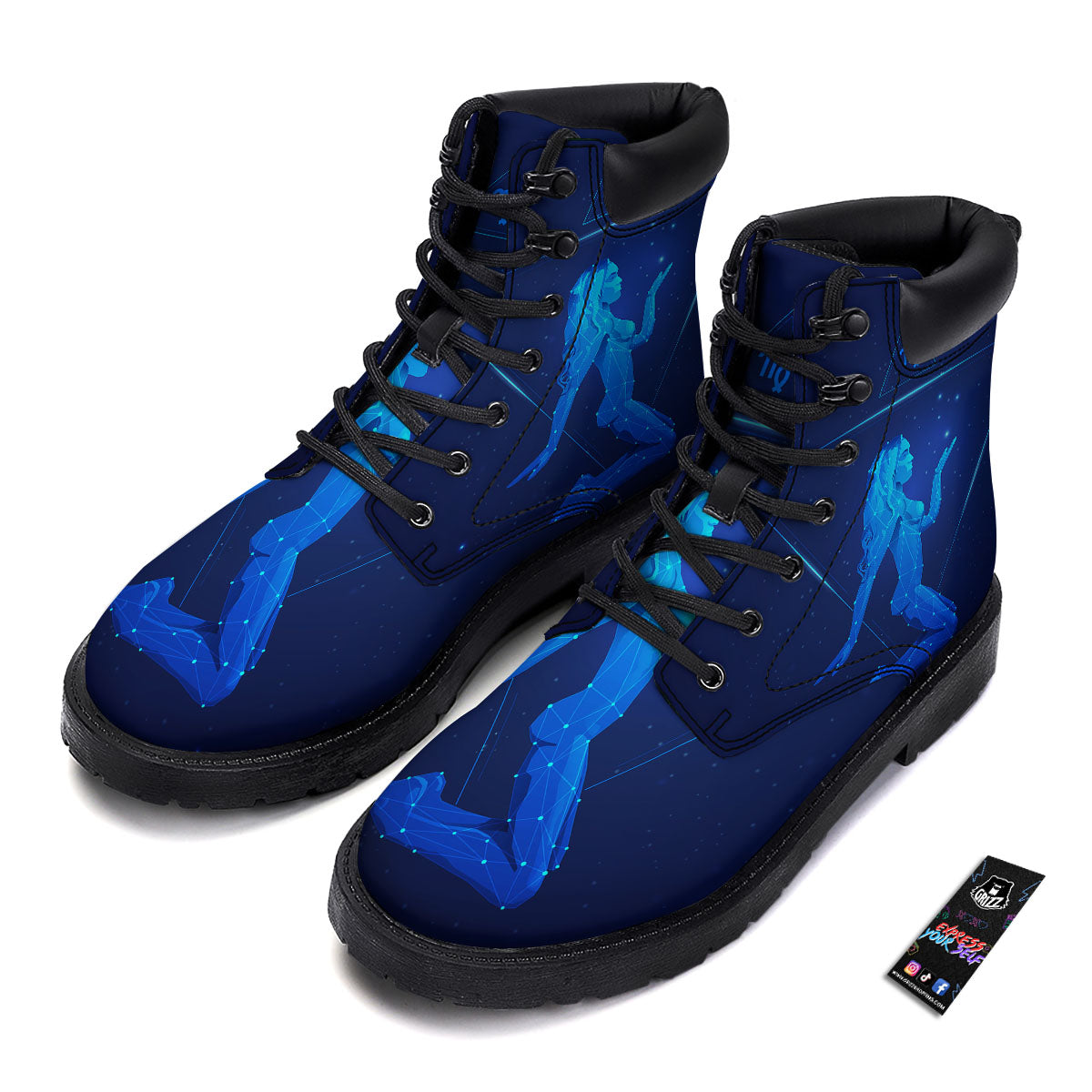 Constellation Virgo Print Boots-grizzshop