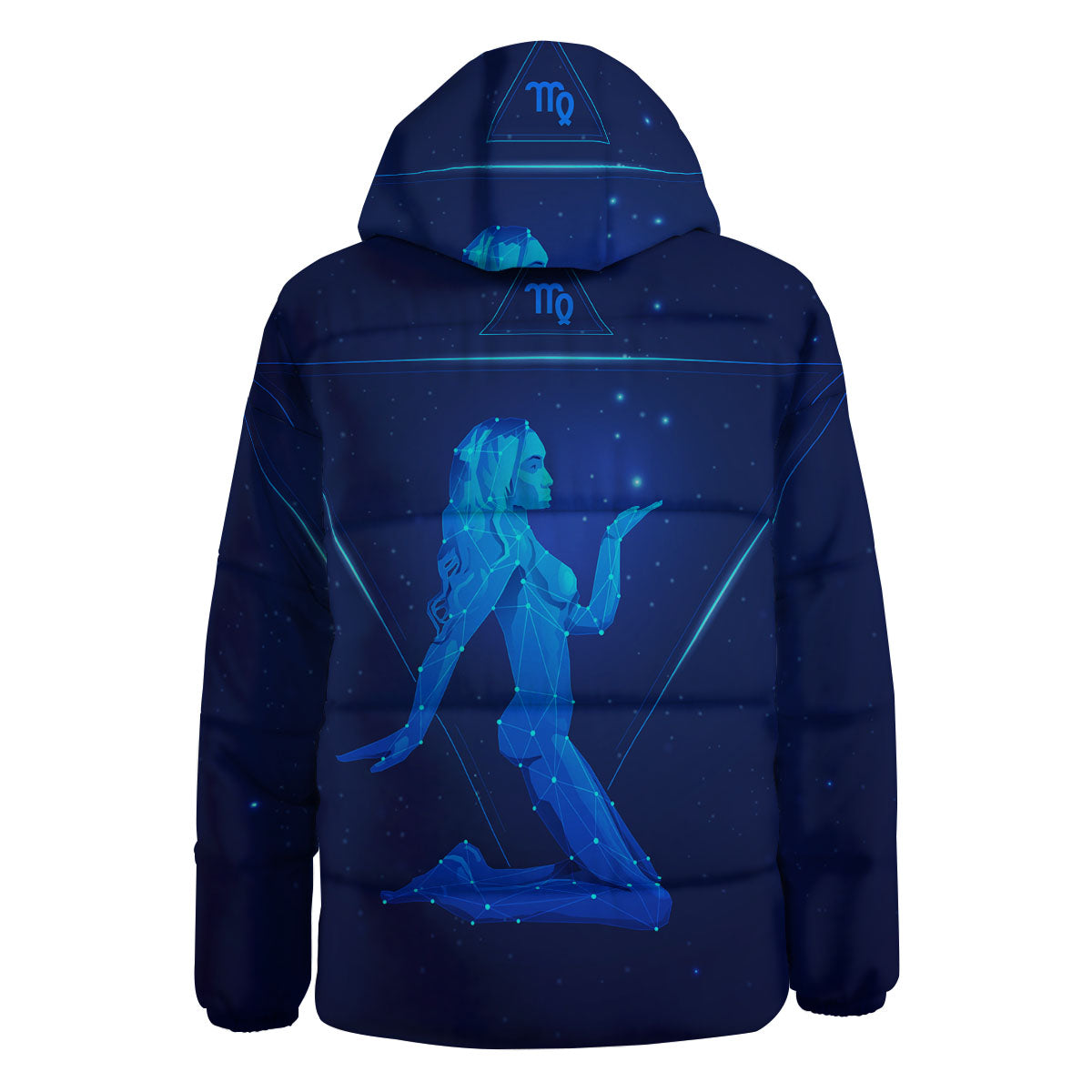 Constellation Virgo Print Down Jacket-grizzshop
