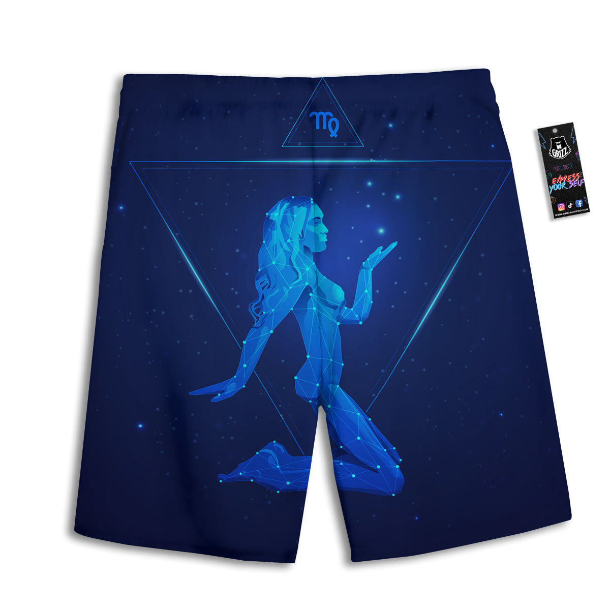 Constellation Virgo Print Men's Athletic Shorts
