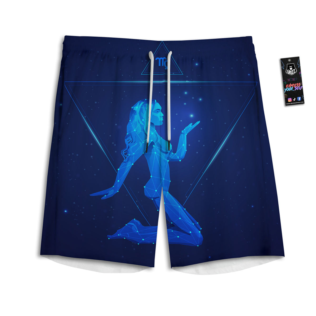 Constellation Virgo Print Men's Athletic Shorts