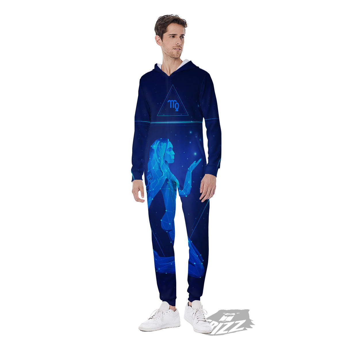 Constellation Virgo Print Men's Jumpsuit-grizzshop