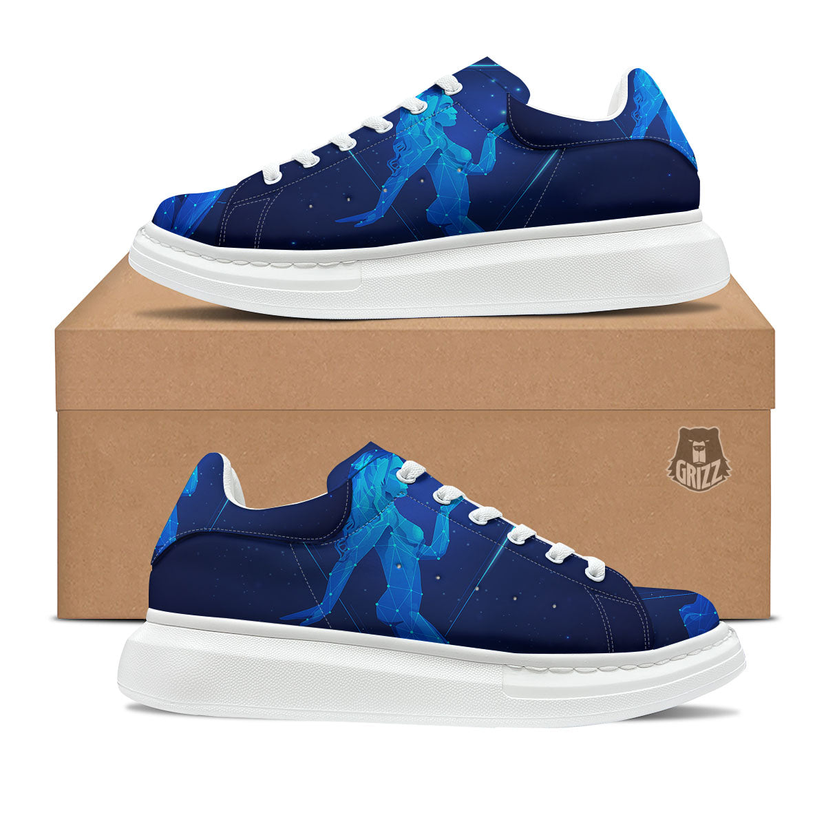 Constellation Virgo Print Platform Shoes-grizzshop