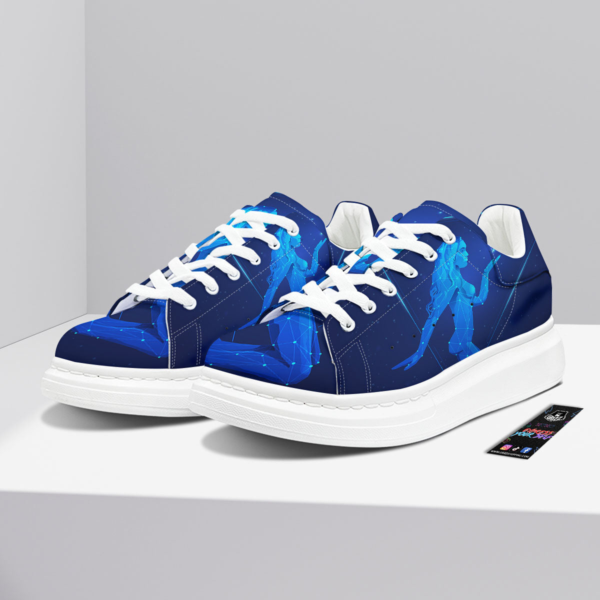 Constellation Virgo Print Platform Shoes-grizzshop