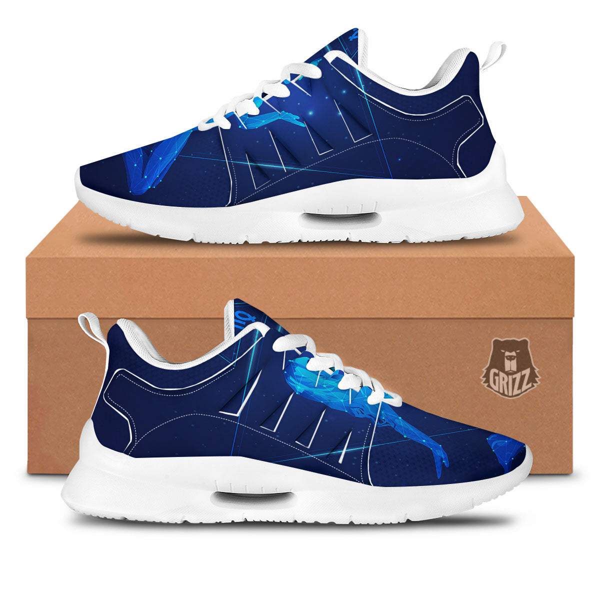 Constellation Virgo Print Tennis Shoes-grizzshop