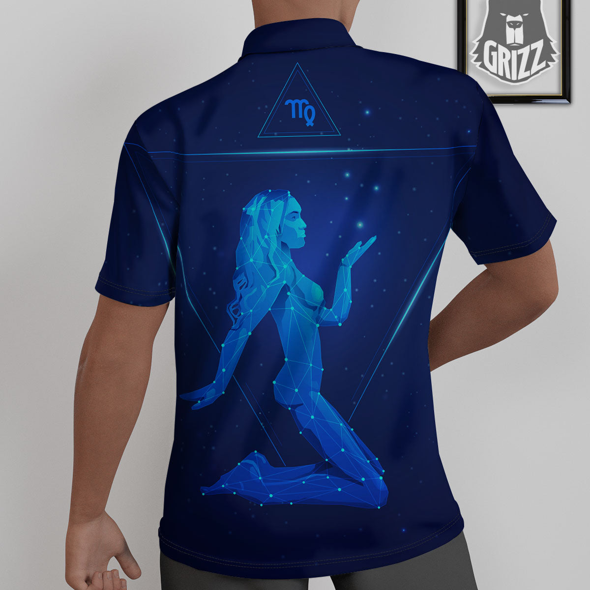 Constellation Virgo Print Untucked Shirts-grizzshop