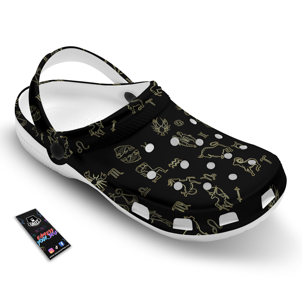 Constellation Zodiac Print Pattern Clog-grizzshop