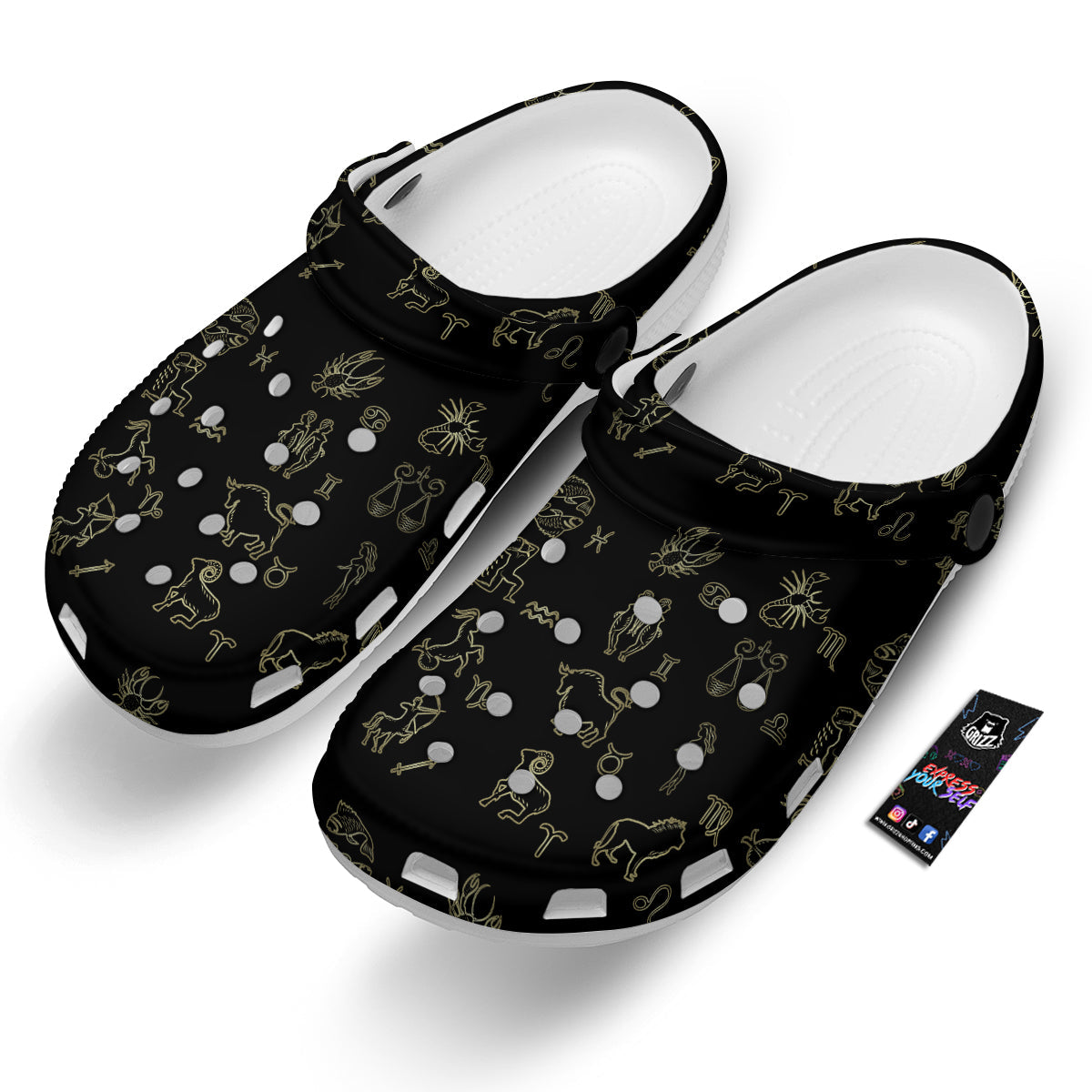 Constellation Zodiac Print Pattern Clog-grizzshop