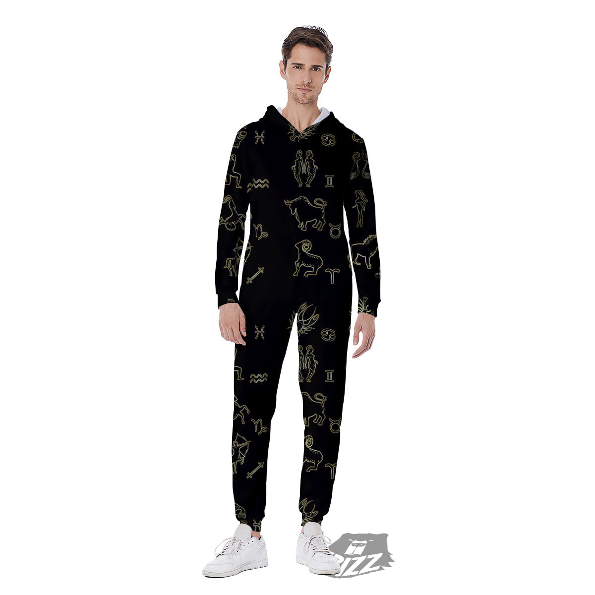 Constellation Zodiac Print Pattern Men's Jumpsuit-grizzshop