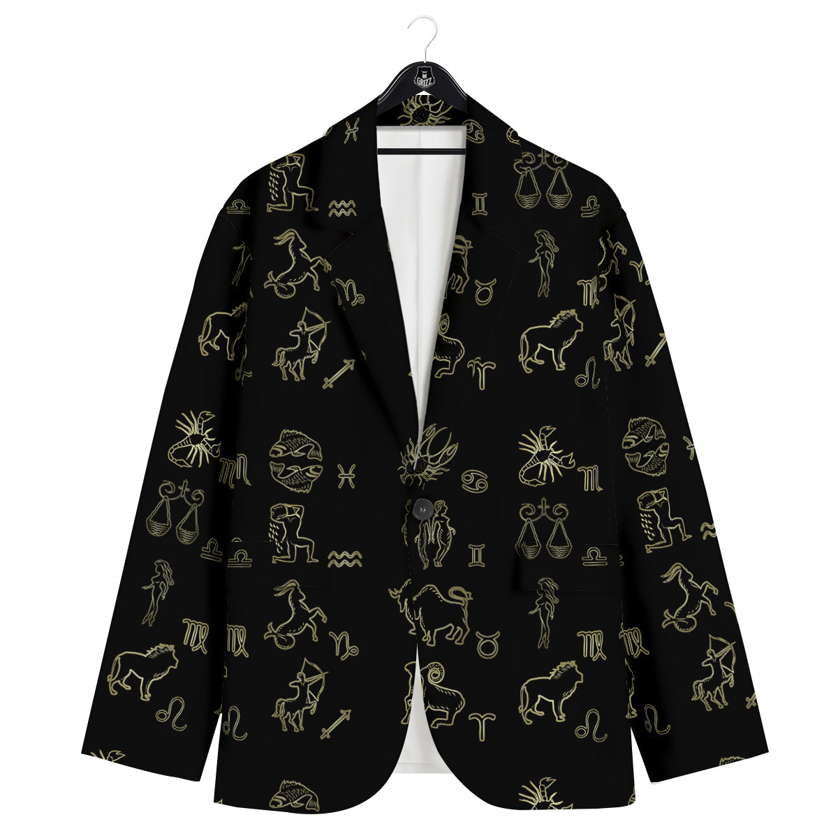 Constellation Zodiac Print Pattern Men's Sport Coat-grizzshop