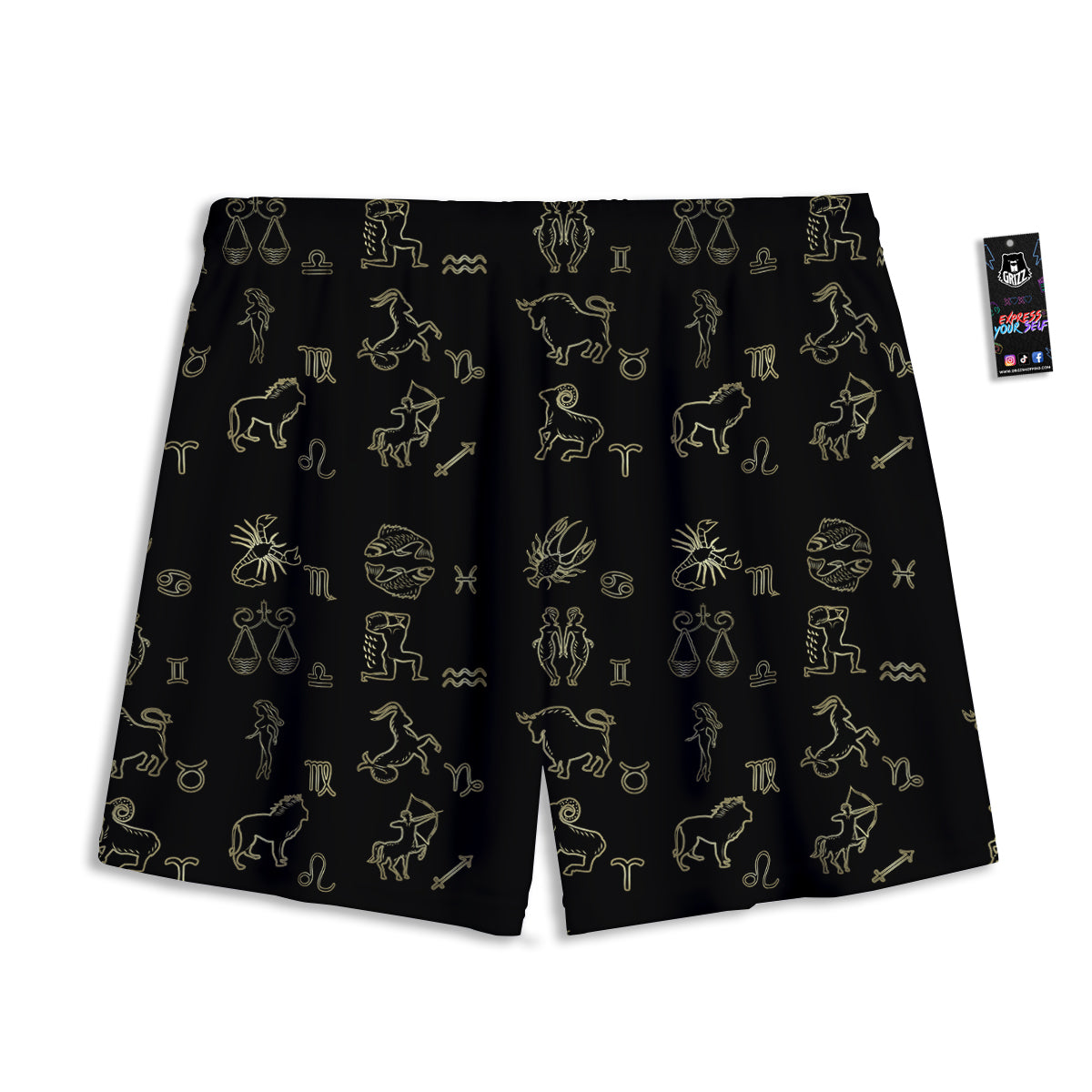 Constellation Zodiac Print Pattern Mesh Shorts
