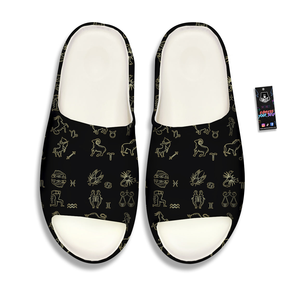 Constellation Zodiac Print Pattern Sandals-grizzshop