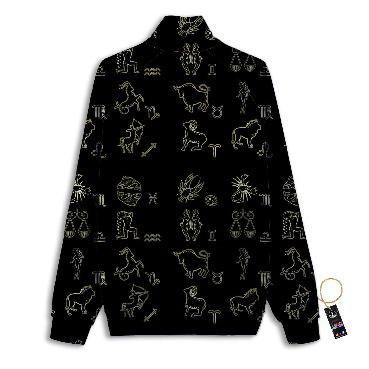 Constellation Zodiac Print Pattern Track Jacket-grizzshop