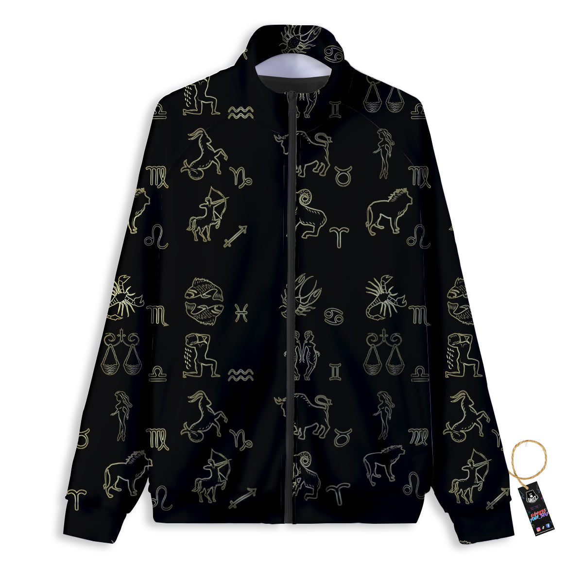 Constellation Zodiac Print Pattern Track Jacket-grizzshop