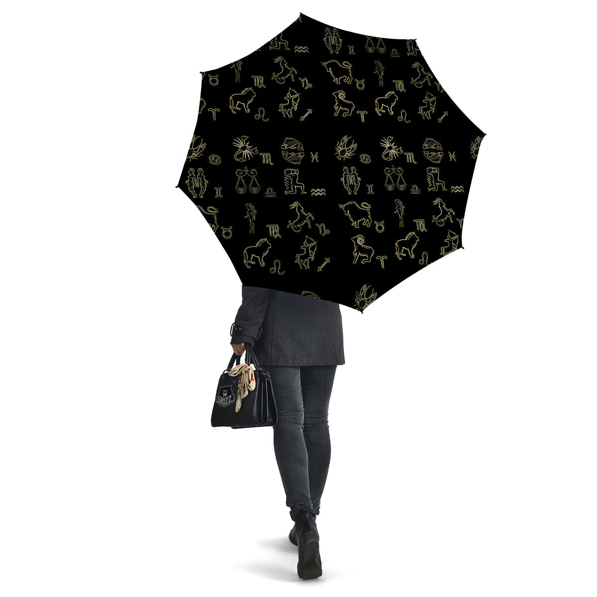 Constellation Zodiac Print Pattern Umbrella-grizzshop