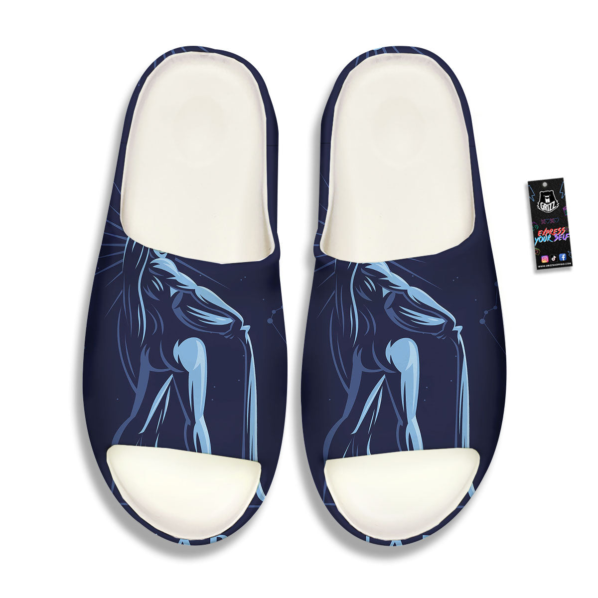 Constellation Aquarius Print Sandals-grizzshop