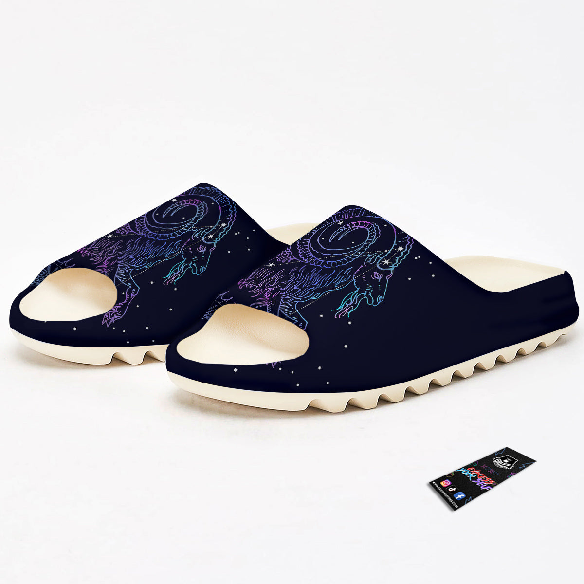 Constellation Capricorn Print Sandals-grizzshop