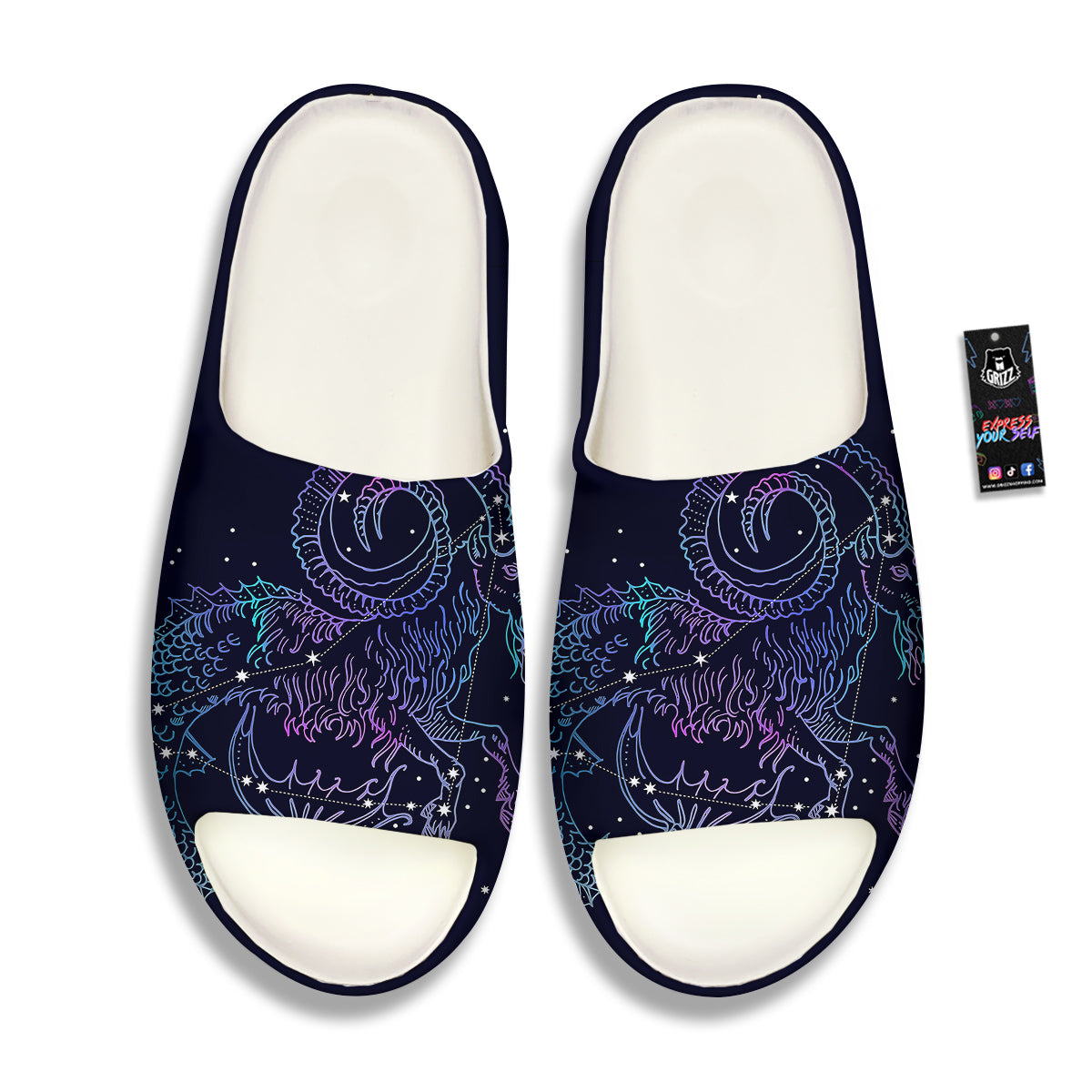 Constellation Capricorn Print Sandals-grizzshop