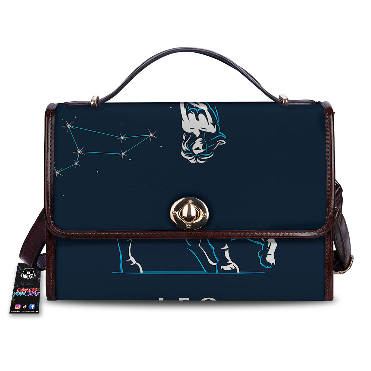 Constellation Leo Print Women's Satchel Bag