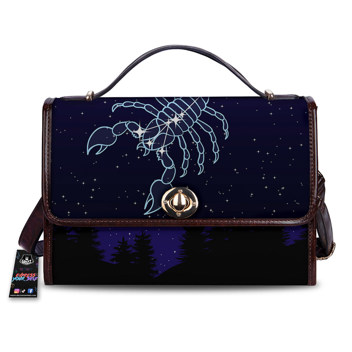 Constellation Scorpio Print Women's Satchel Bag