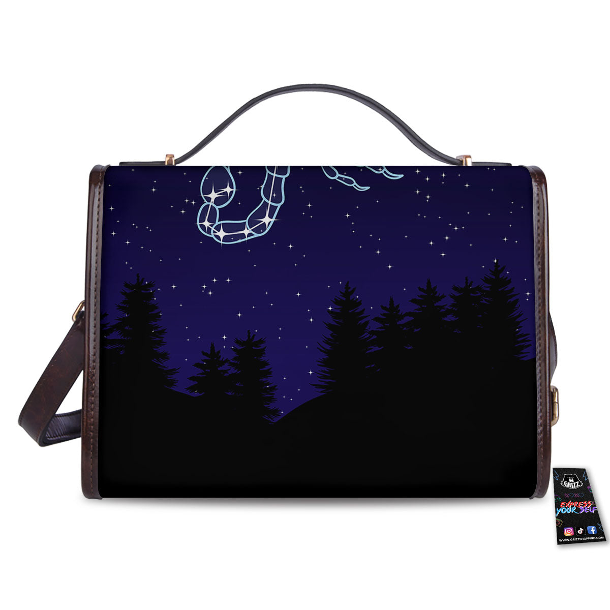 Constellation Scorpio Print Women's Satchel Bag