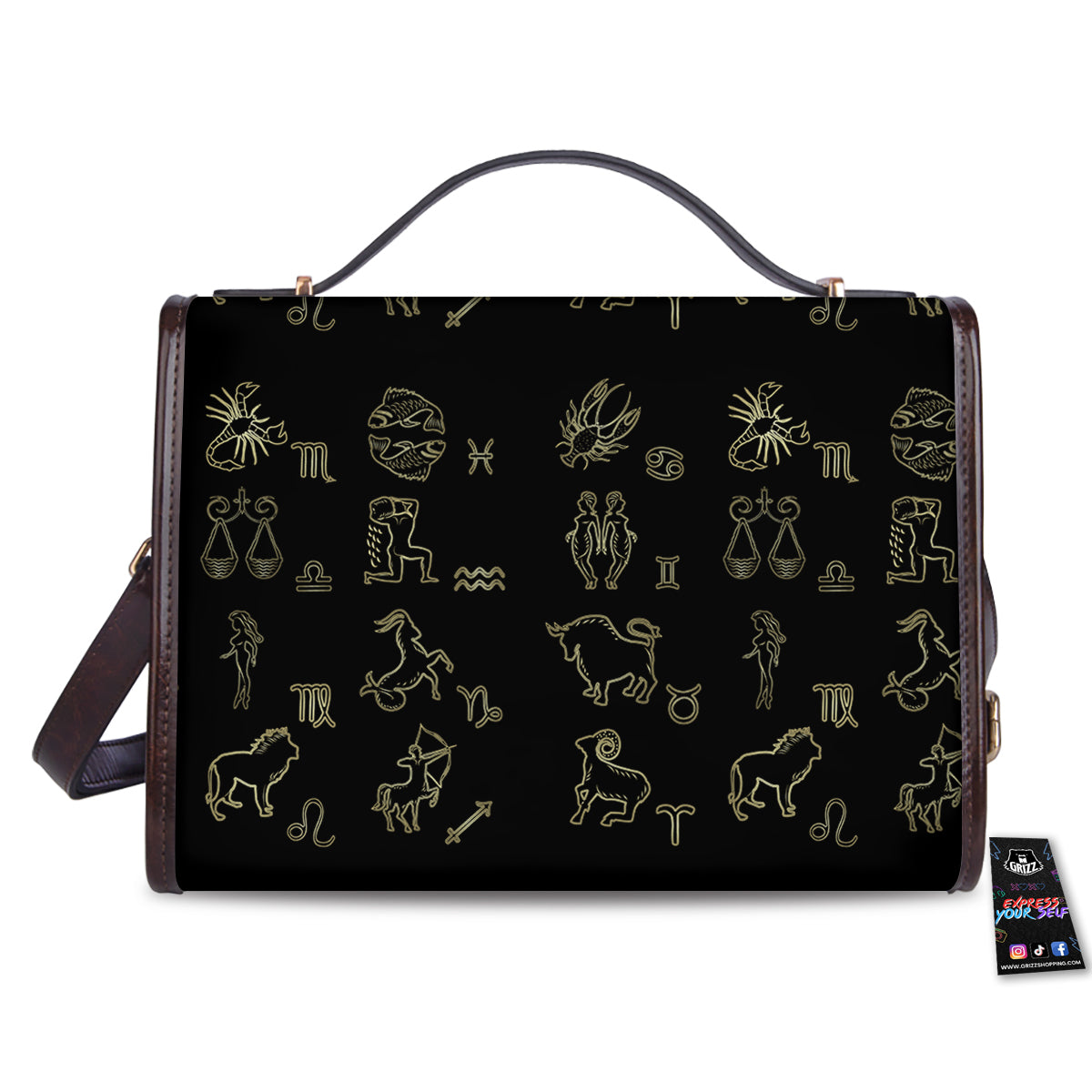 Constellation Zodiac Print Pattern Women's Satchel Bag