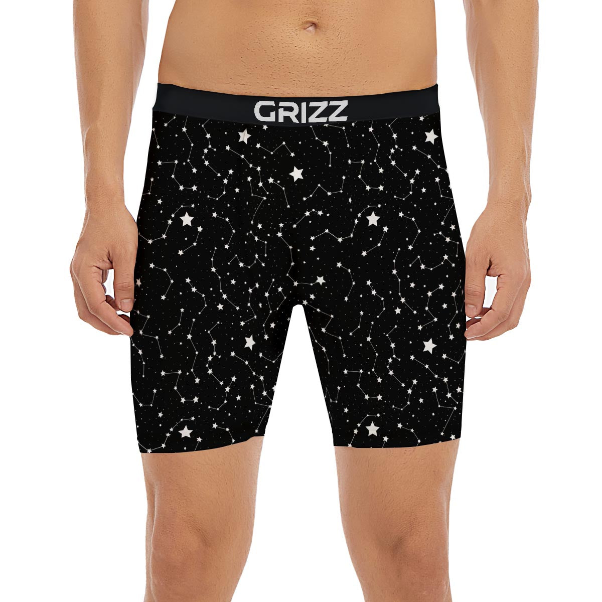 Constellations Star Print Pattern Boxer Briefs-grizzshop