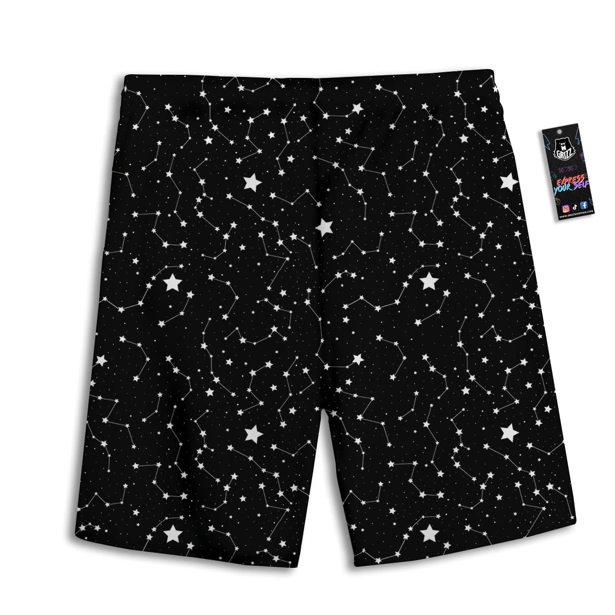 Constellations Star Print Pattern Men's Athletic Shorts