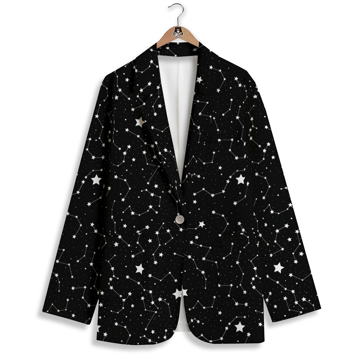 Constellations Star Print Pattern Women's Blazer-grizzshop