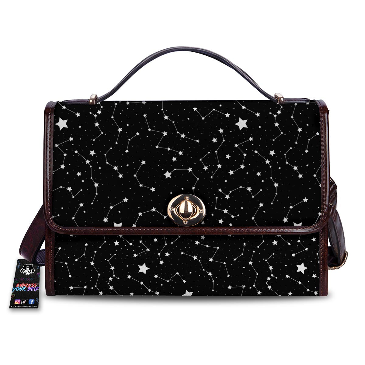 Constellations Star Print Pattern Women's Satchel Bag