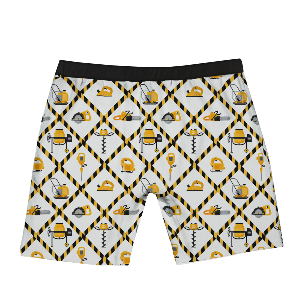 Construction Equipment Yellow Print Pattern Boxer Briefs-grizzshop