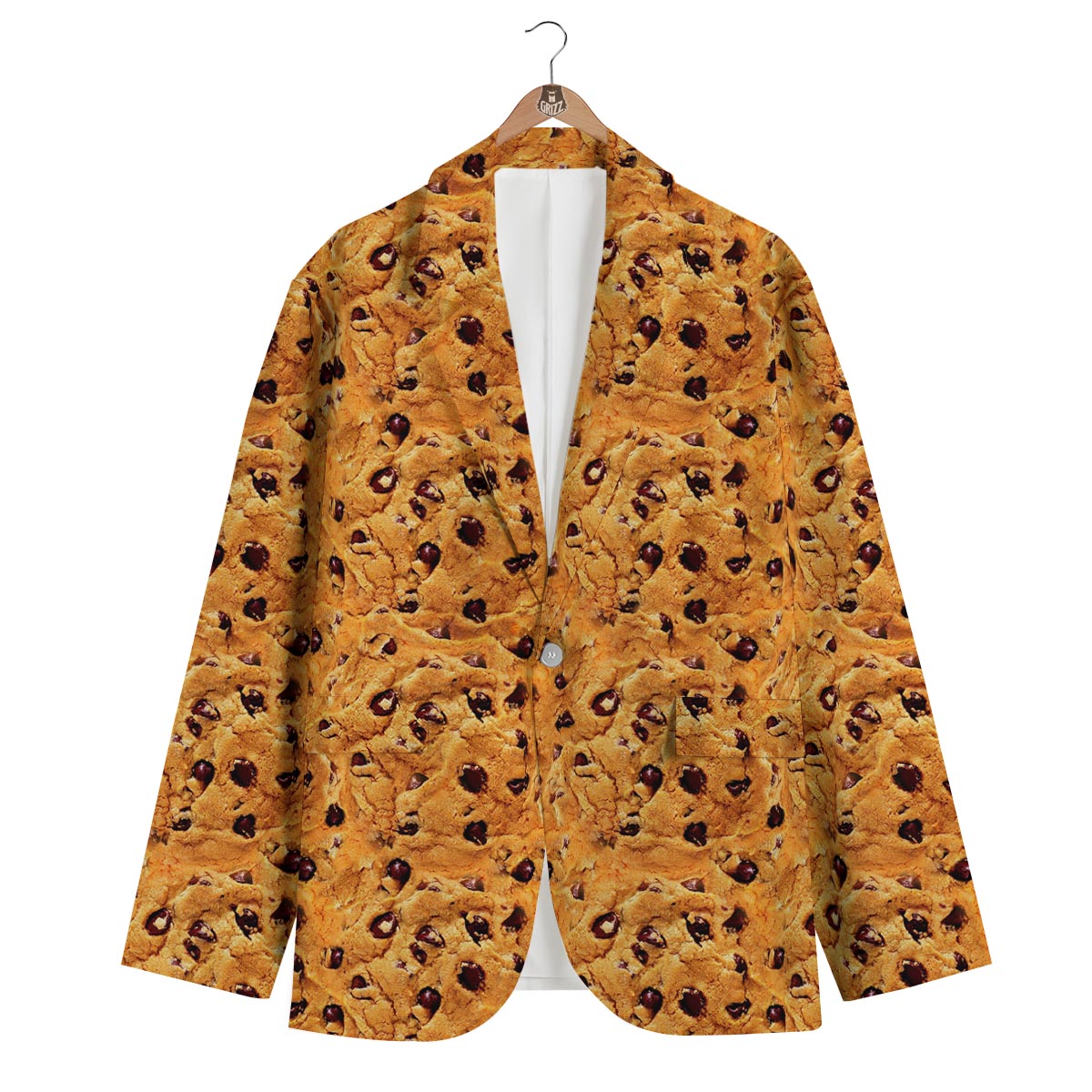 Cookie Biscuit Pattern Print Men's Blazer-grizzshop