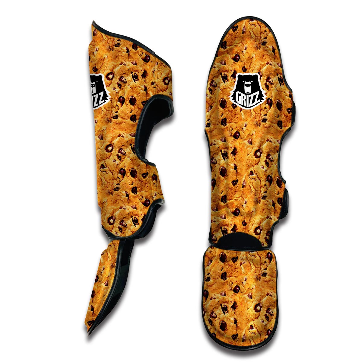 Cookie Biscuit Pattern Print Muay Thai Shin Guards-grizzshop