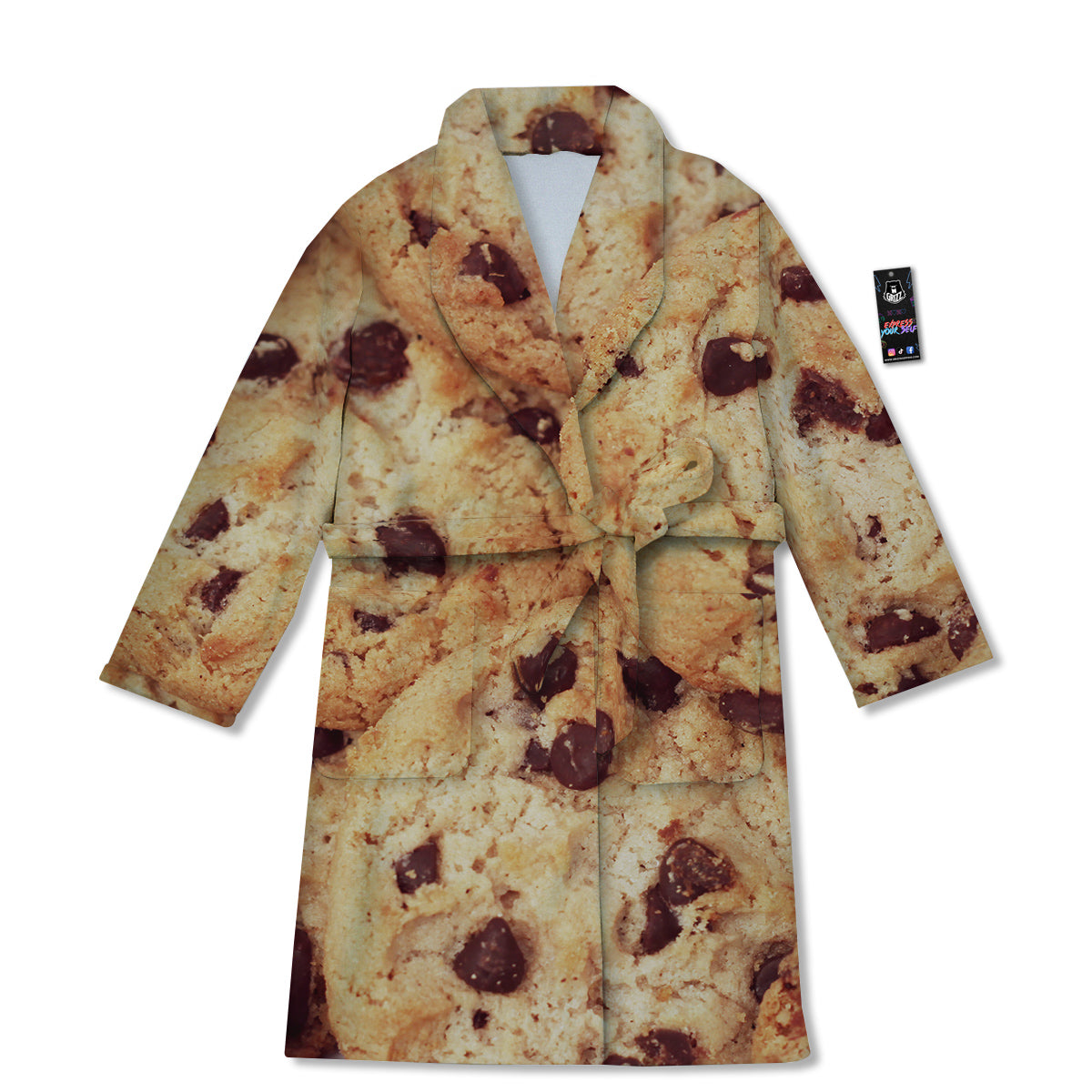 Cookie Chocolate Chip Print Bathrobe-grizzshop