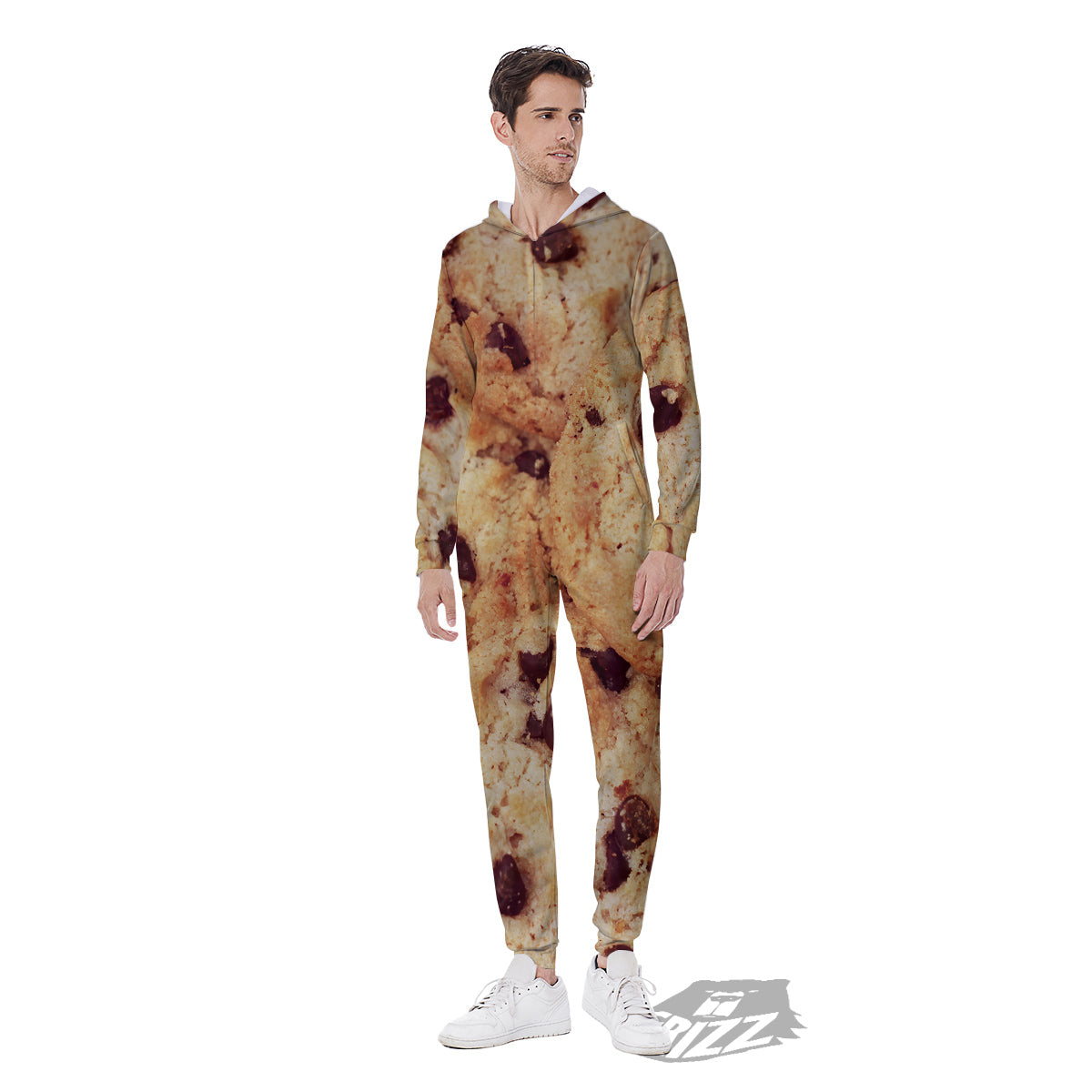Cookie Chocolate Chip Print Men's Jumpsuit-grizzshop