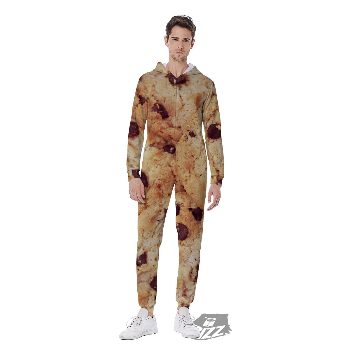 Cookie Chocolate Chip Print Men's Jumpsuit-grizzshop