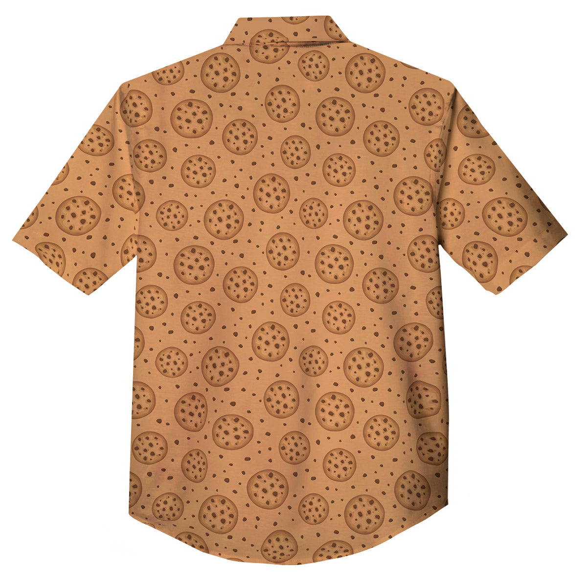 Cookie Chocolate Chip Print Pattern Button Up Shirt-grizzshop